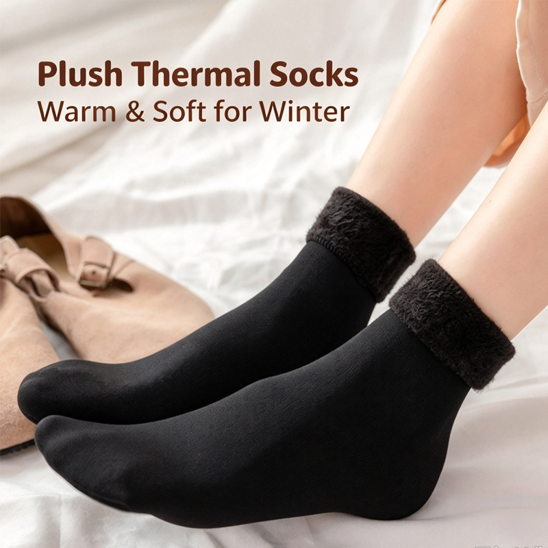 Thermal Sock Winter - 1/2/5/10足セット 新しいユニセックス 冬用 厚手 あたたかい 短い靴下