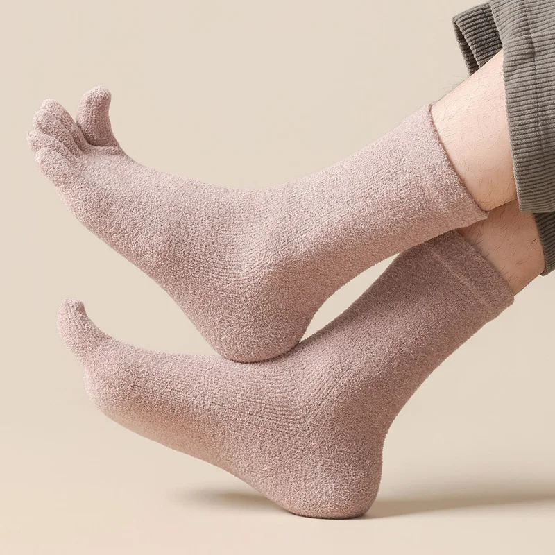 6足入り、厚手のサーマル素材を使用した、指が分かれた靴下。男 - Thermal Sock Winter のレビューと価格