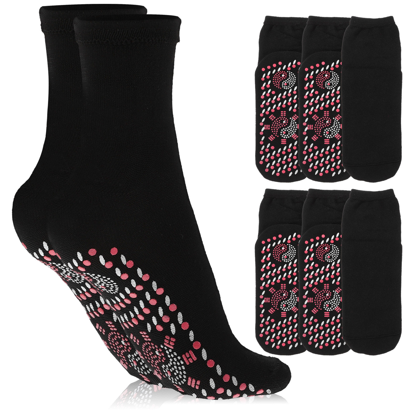 4足セットのあったかソックス。シリコン製の突起が付いたマッサ - Thermal Sock Winter のレビューと価格