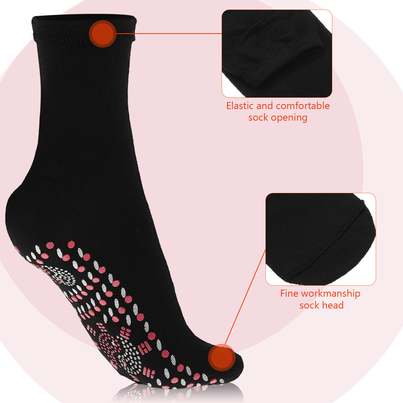 4足セットのあったかソックス。シリコン製の突起が付いたマッサ - Thermal Sock Winter のレビューと価格