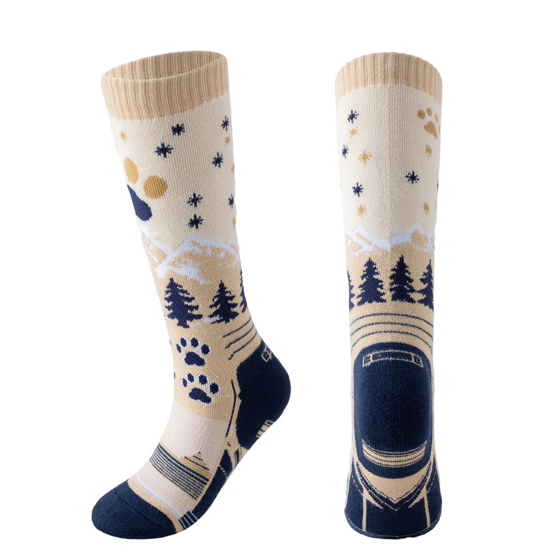 子供用スキーソックス、秋冬用厚手の長めの綿素材ソックス、男の - Thermal Sock Winter のレビューと価格