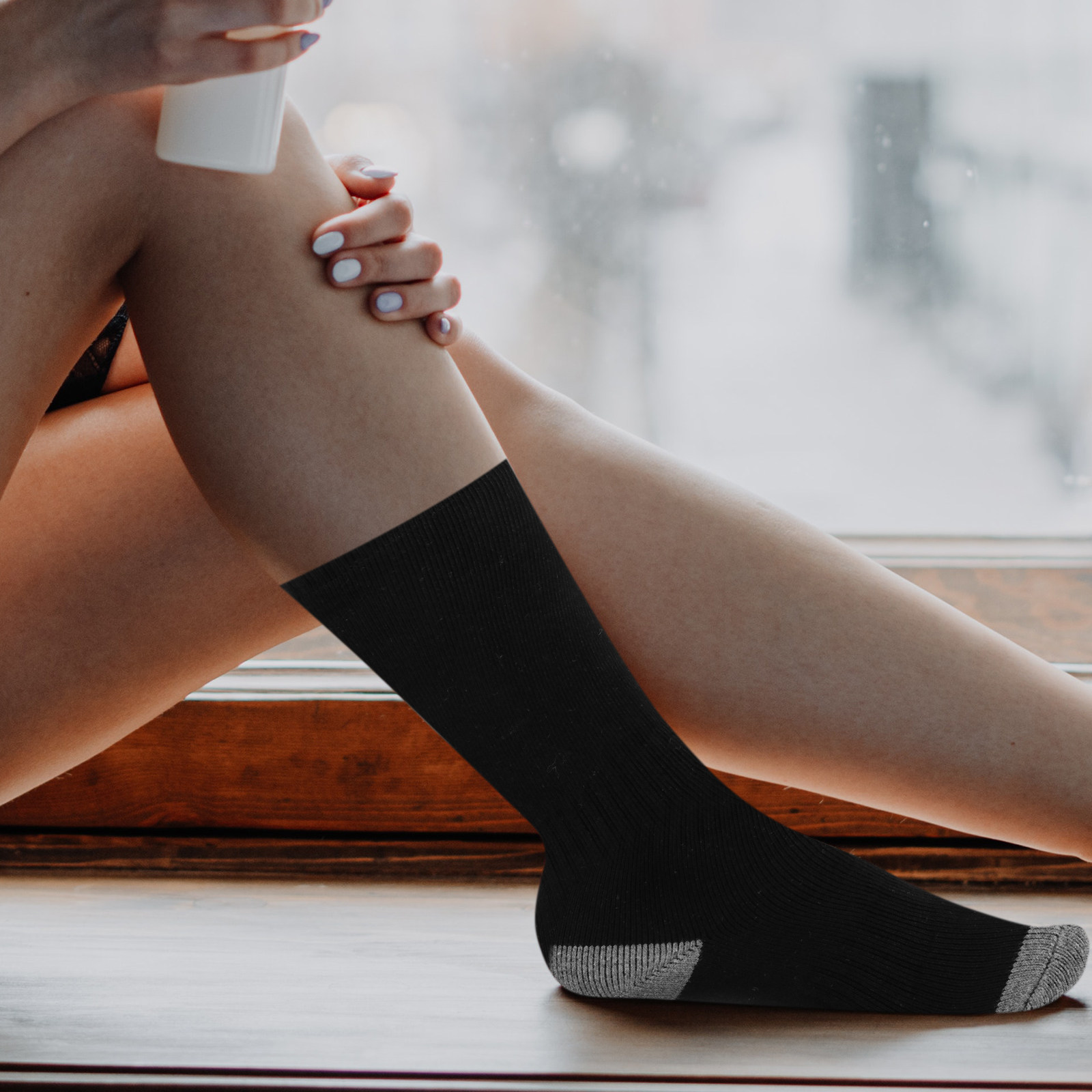 1組の電熱靴下、USB接続で充電、保温機能付き、足元を暖かく - Thermal Sock Winter のレビューと価格