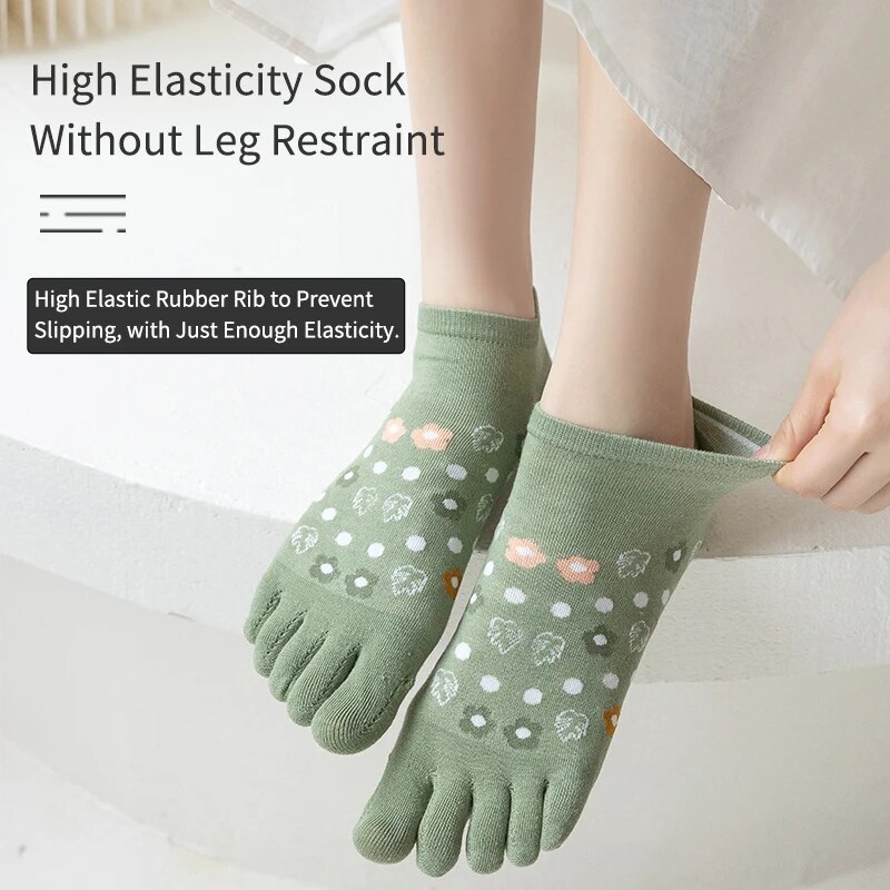 3 足の女性の春と夏のシーズンキュートで甘いファッショナブル - Toe Sock Split のレビューと価格