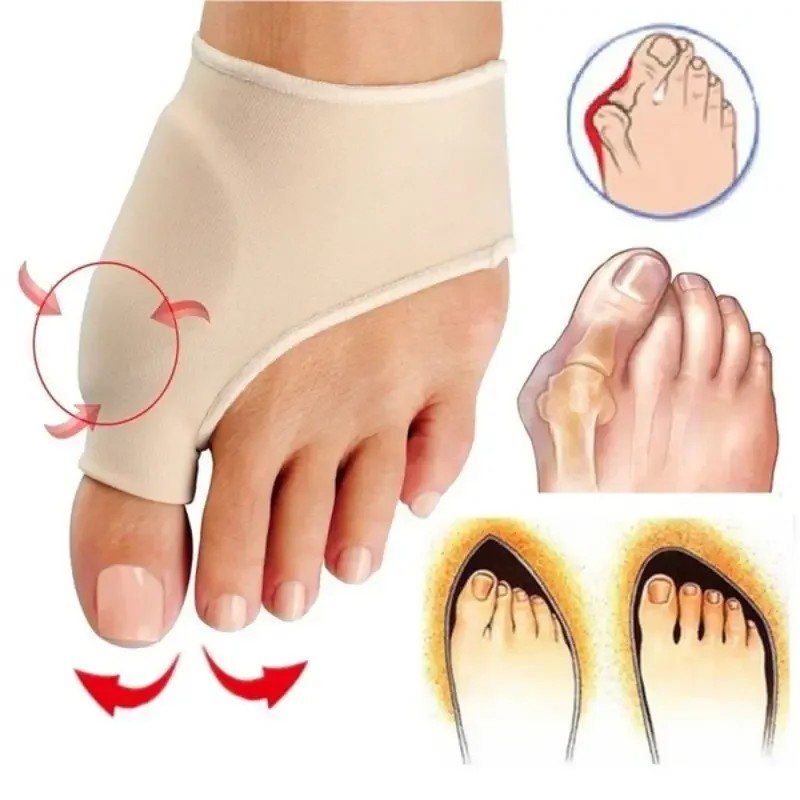 シリコン製つま先セパレーターソックス - 調整可能な外反母趾 - Ankle Brace Sock のレビューと価格