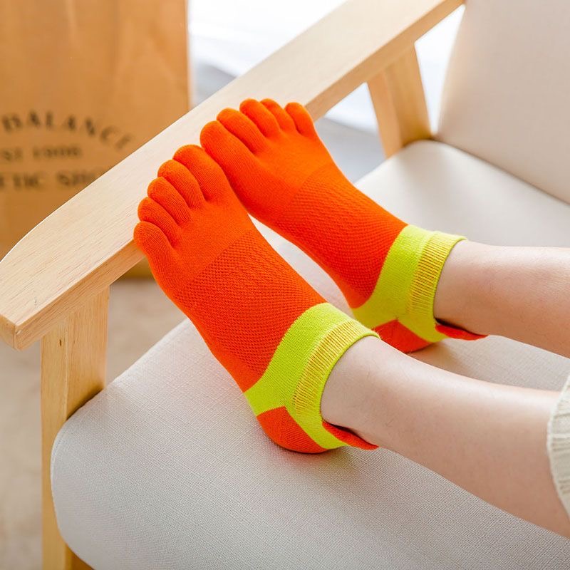 5足セット 女性用 5本指ソックス 夏用 薄手 メッシュ 通 - Ankle Sock Low Cut のレビューと価格