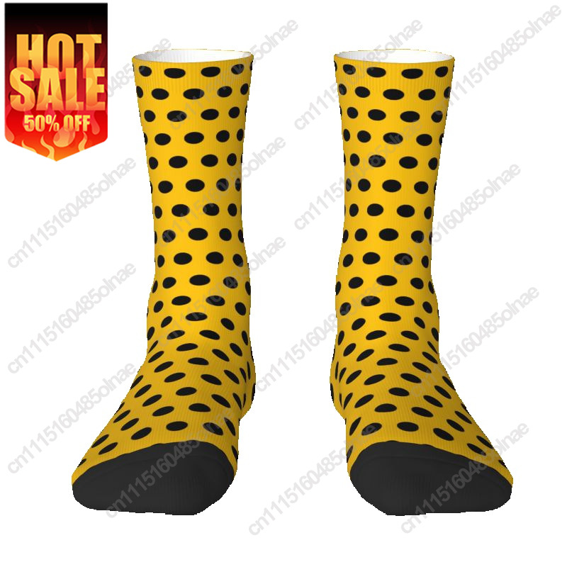 高級感のあるイエローとブラックのドット柄、メンズ用、ユニセッ - Dress Sock Men のレビューと価格