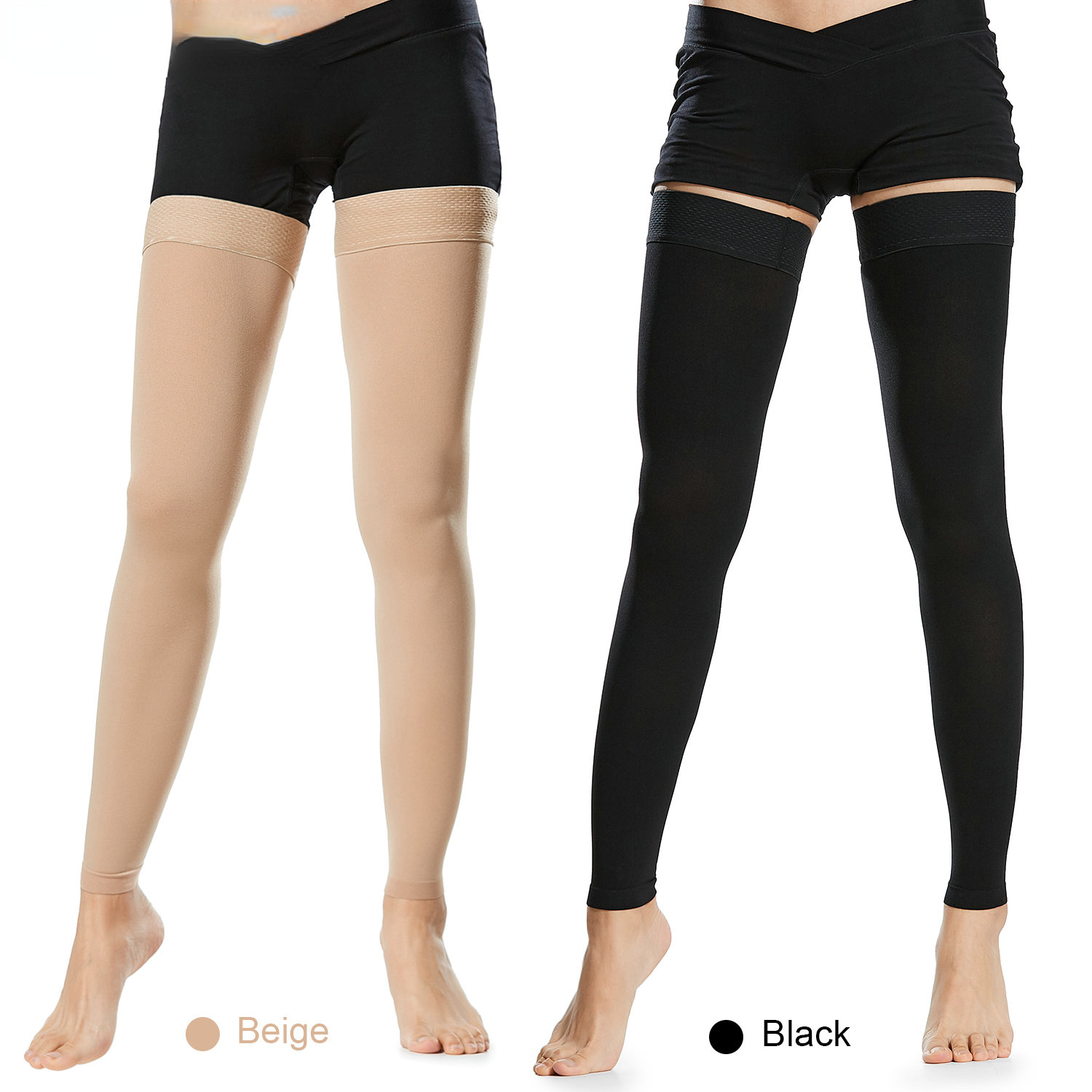 男性と女性のためのつま先の開いた膝の圧縮ストッキング,静脈瘤 - Compression Sock Medical のレビューと価格