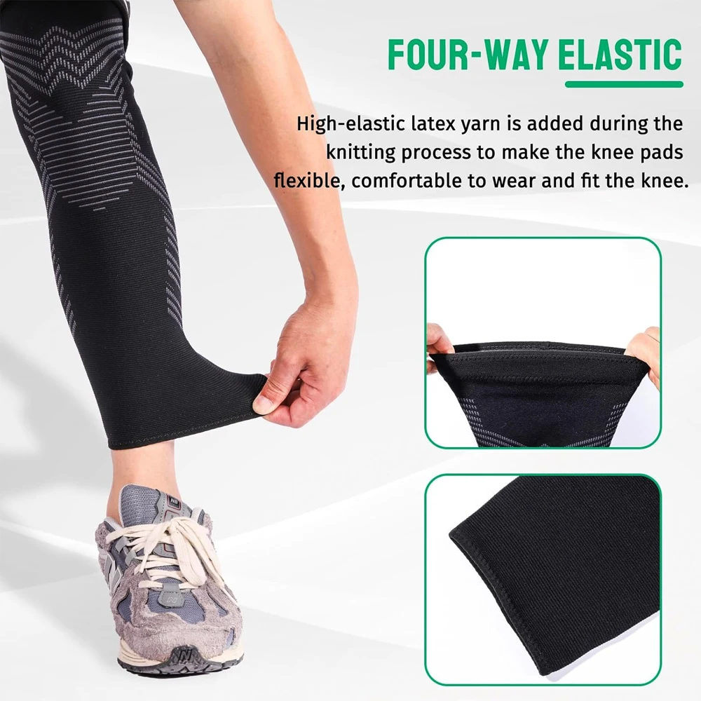 1/2個入り、男性・女性用、長めの膝下用コンプレッションスリ - Compression Sleeve Calf のレビューと価格