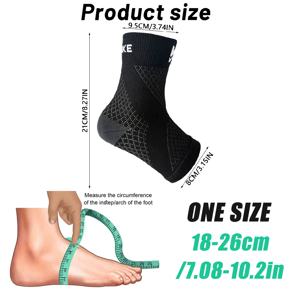 軽量で通気性のある足首用圧縮ソックス1組、捻挫した足首を安定 - Ankle Brace Sock のレビューと価格